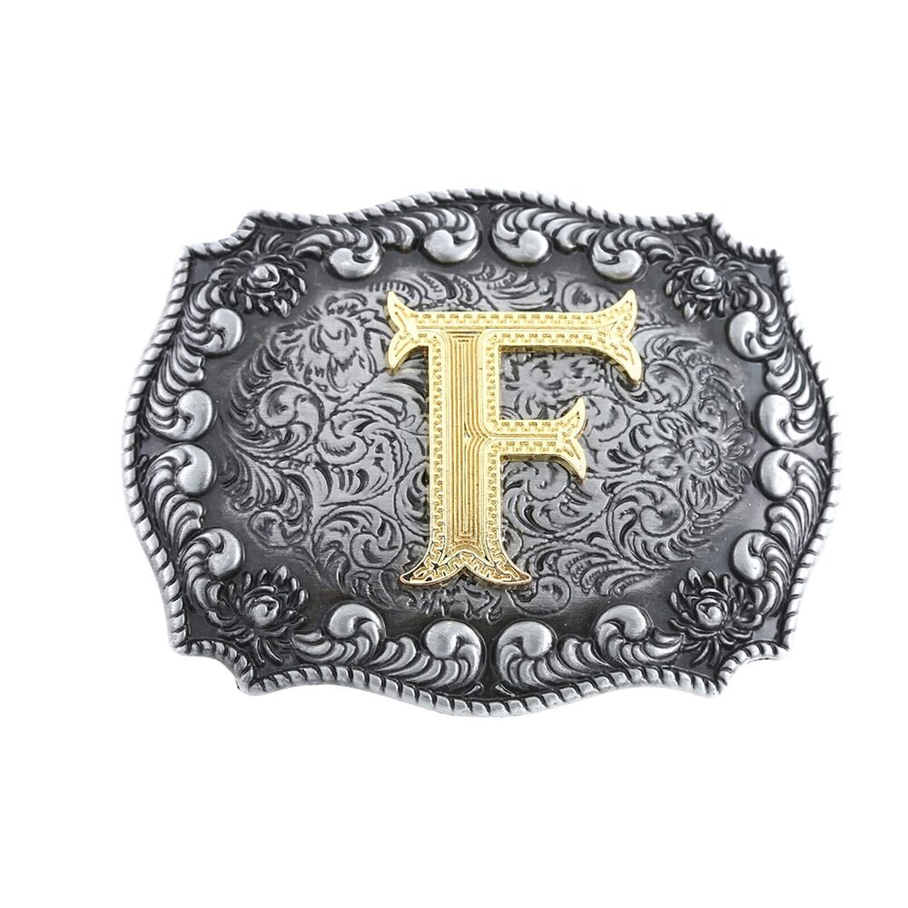 1766 Belt Buckle , Western Cowboy Rodeo Small Alphabet Letter ABCDMRJ to Z
